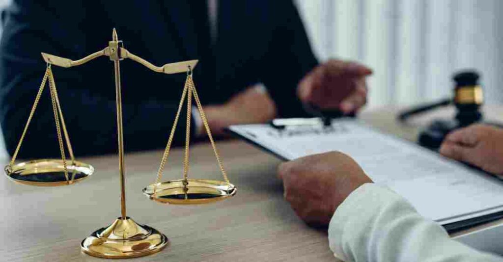 An attorney counseling a client