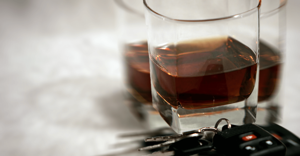 image of alcohol and keys.