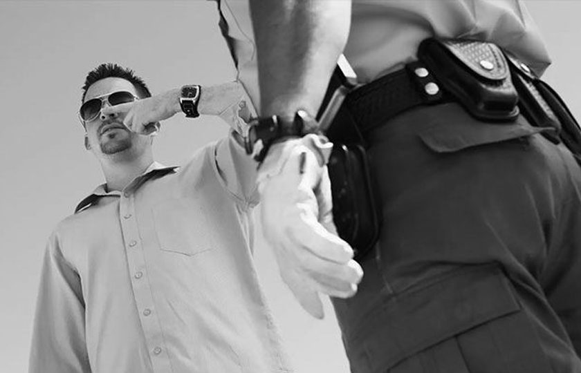 DUI Field Sobriety Test man performing field sobriety test for drunk driving DUI charge